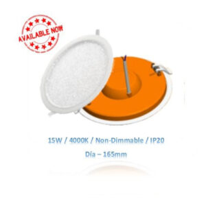 Led Spotlights and Panel Lights 15w-4000k-non-dimmable-IP20-Dia-165mm