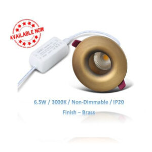 6.5w-3000k-non-dimmable-IP20-finish-brass